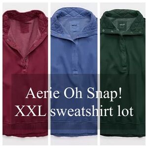 Aerie Oh Snap! Women’s oversized sweatshirt lot XXL